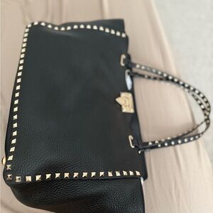 Black Studded Tote Bag